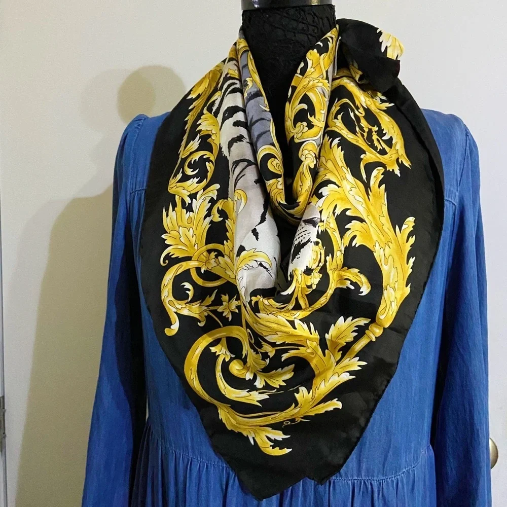Gold silk scarf